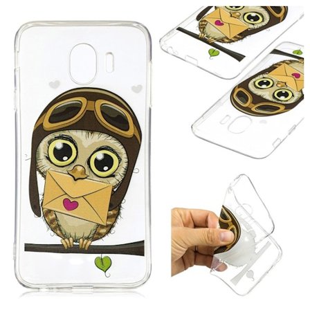 Samsung Galaxy J4 (2018) silikonskal med tryck - Uggla