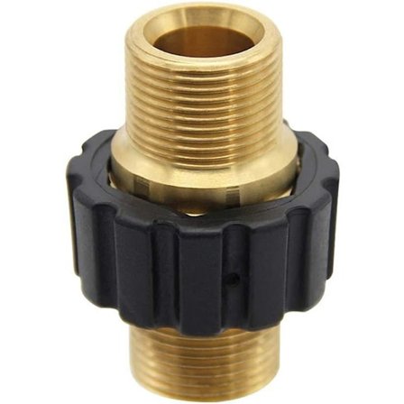 Messing høytrykksvaskerkobling metrisk M22 15mm utvendig gjenge til M22 14mm innvendig hull universal