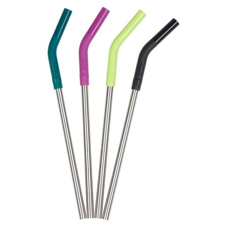 Klean kanteen Sugerør i rustfritt stål, 4 pk, Multi Color