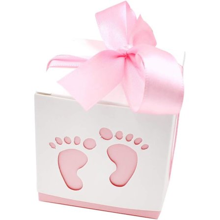 50 stk Søte Nyfødte Baby Fotspor Godteribokser Bursdagsfest Gave