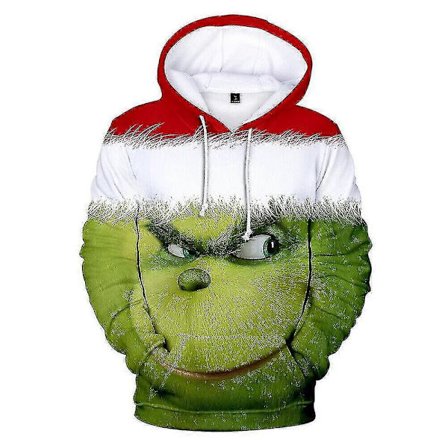 3d Grinch Hoodie Herr Dam Ledig Huvtröja Tröja Vänner Julklapp Qzn