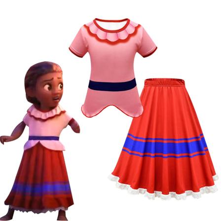 Halloween-asu Kid Cosplay Magic Full House Encanto-mekko W 120cm