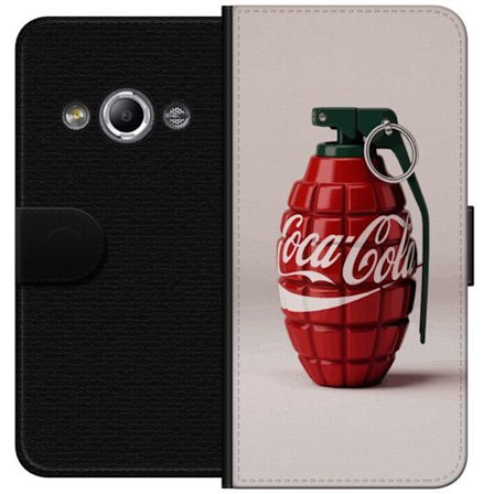 Yhteensopiva Lompakkokotelo Samsung Galaxy Xcover 3 Taiteellinen kuva Coca Cola -granaatista punaisena ja vihreänä, pop-art-inspiroitu motiivi leikk
