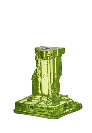 Kosta Boda Ljusstake Rocky Baroque Dekoration Grön H: 15cm