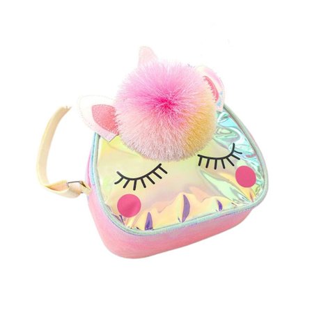 Tecknad barnplysch Unicorn Makeup Bag Kosmetikväska