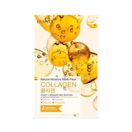 EUNYUL Viso Natural Moisture Mask Pack-Collagen 22ml - Maschera Anti-età
