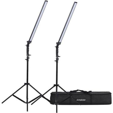 Led -studiolampor 5500k - Cri90 - Uppsättning Av 2 - Vikbar Foto