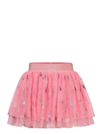 Skirt W. Glitter Aop Pink Minymo