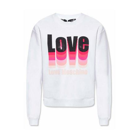 Love Moschino, Sweatshirts Wit, Dames, Maat:L