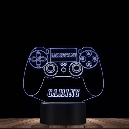 Ps4 /ps5 / Ps3 Gamepad Controller 3d Nattlampa 16 Färgförändrande Skrivbordslampor Gamer Rumdekor Led Set Up Ljus För Playstation4 Utbytbara