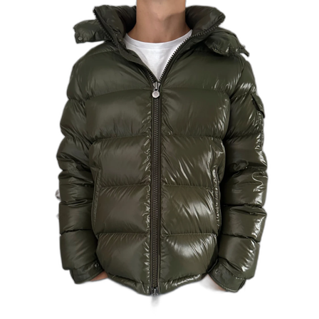 Olivgrön Moncler pufferjacka