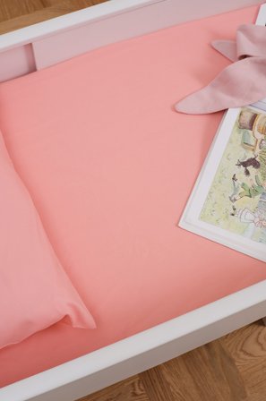 Jotex - Mini Stretchlaken Barneseng Økologisk 60x120 Cm Apriskosrosa - ZACK - Kjøp Laken hos Jotex