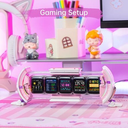 Divoom Times Gate informativt display rosa