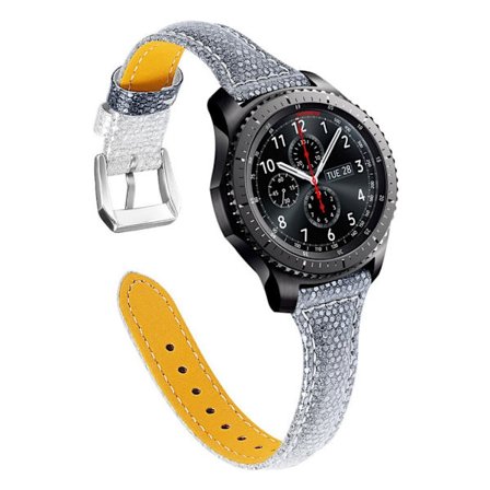 Samsung Gear S3 Frontier klockarmband i äkta läder - Grå