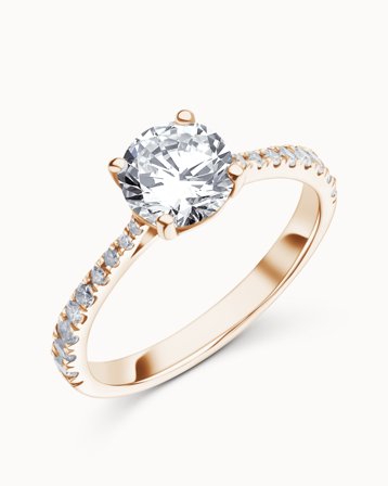 Francesca Sidestensring 18K Rosaguld Naturlig Diamant 0.50 Carat - Forlovelsesringe hos Vanbruun