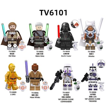 Planet-serien med 8 monterade byggklossar2