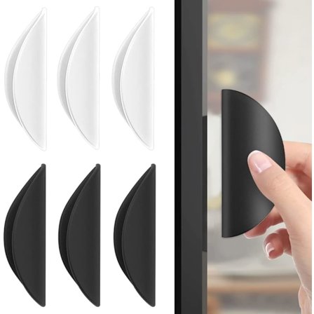 6 stk. Skabsknopper, Selvklæbende Dørhåndtag, Skalformede Knopper, Køkkendørhåndtag, Skabshåndtag, Skabsknopper