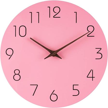 Hemdekor Trä Tyst Tickless Klocka 10 Tum Väggklocka (C Stil) color 3