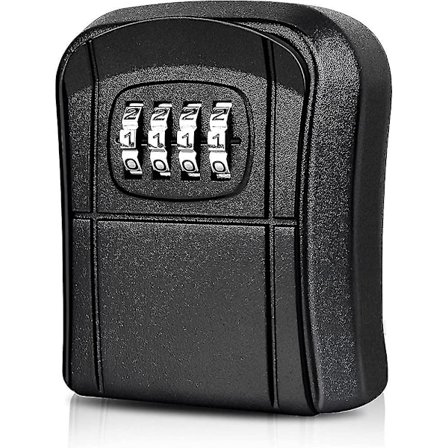 Avainkaappi Seinään Asennettava Mini Avainsäilö Ulkokäyttöön Nollattavalla 4-numeroisella Koodilla