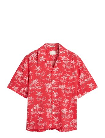 Rel Island Print Shirt Red GANT
