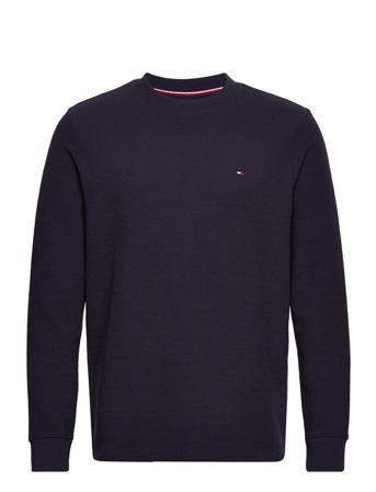 New Structure Long Sleeve Tee T-shirts Long-sleeved Navy Tommy Hilfiger