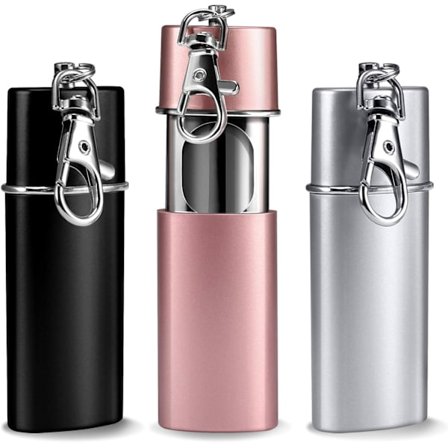 Hajutiivis taskutuhkakuppi - Matkatuhkakuppi liikkeellä ollessa - Mukaan otettava tuhkakuppi (Musta + Pinkki + Hopea)