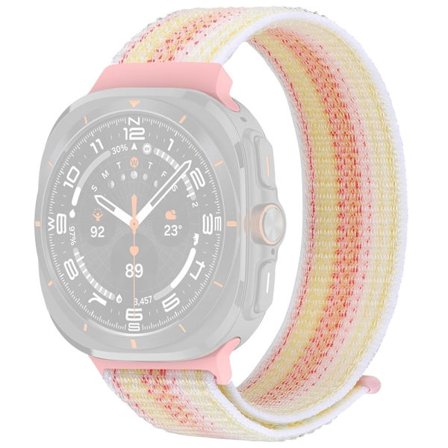 Galaxy Watch Ultra 47mm Nylon ersättningsarmband Magic Tape Loop Strap - Stil S