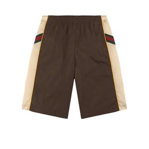 Kids - Gucci Toasted Brown Colorblock Shorts 12 Years - Shorts - 12 years - Brown