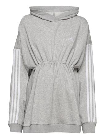 Essentials Cotton 3-Stripes Hoodie W Grey Adidas Performance