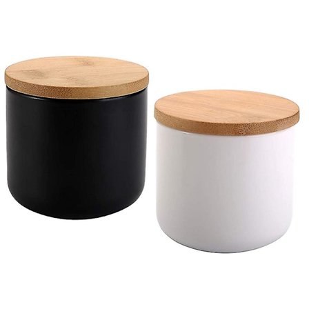 Keramisk lufttæt krukke med låg til opbevaring af fødevarer i hjemmet JARBY