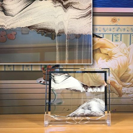 3D Landskap Rörlig Sand Målning Dynamisk Sand Bild Flödande Sand Målning Timglas Dekor