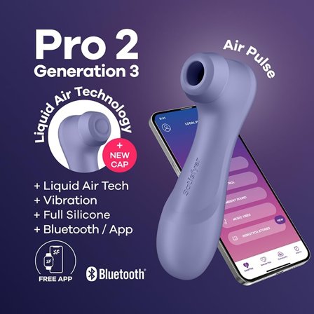 Satisfyer: PRO 2 GENERATION 3 WITH LIQUID AIR AND BLUETOOTH APP - LILIAC - Sexleker Vuxen: For par