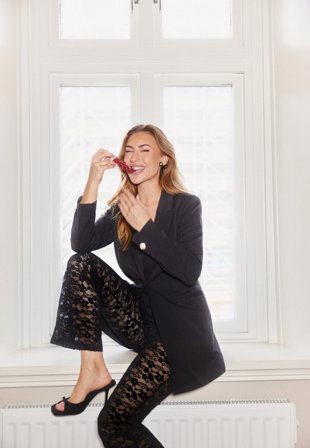 BUBBLEROOM Rochelle Long Blazer Black Klær