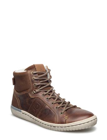 Alec Mid Fur M Höga Sneakers Brun Björn Borg