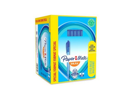 PAPER MATE Kulpenna, InkJoy 100, blå, 1,0 mm, 100/fp - Lyreco - Kontorsmaterial - Pennor - Kulpennor