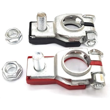 for Positiv (+) Negativ (-) Bilbatteri Terminalblokk Sedan Varebil SUV og Lastebil Kompatibel med Toyota 9098205035 9098206022 243407F000 243407F001