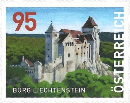 Østrig - Burg Liechtenstein - Postfrisk frimærke