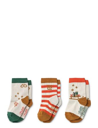 Silas Socks 3-Pack Socks & Tights Socks Multi/mønstret Liewood*Betinget Tilbud