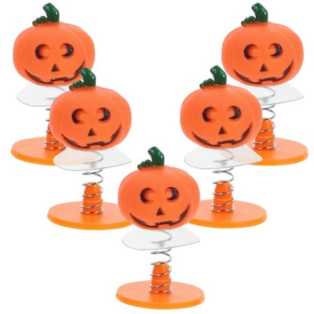 Halloween Hoppende Fjærleke for Barn med Tegneseriedesign Laget av Plast og Jern Oransje Farge Liten Størrelse[HK]