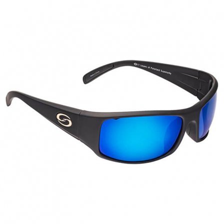 Strike King S11 Optics Okeechobee Matte Black Frame, Wht/Blue Mirror G