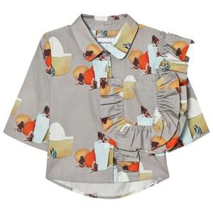 Wolf & Rita Grey No Electricity Carolina Shirt 2 Years - Tops - 2 years - Beige - Mädchen