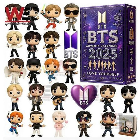 BTS Love Yourself Jule Nedtællings Blind Box, Juletræspynt, Akrylvedhæng, Samlerobjekt
