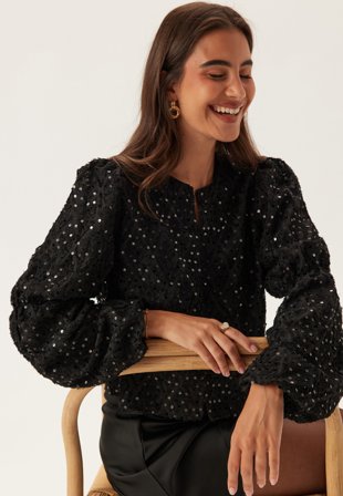 YAS - Yasserala Ls Short Top - Black