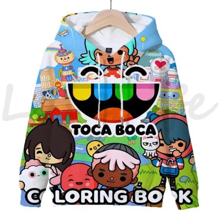 Toca Life World Luvtröjor for gutter og jenter Langærmede gensere Barn Sportsklær Barn Tegneseriegensere Høstgensere Sudadera 20 20 kids-150(12T)