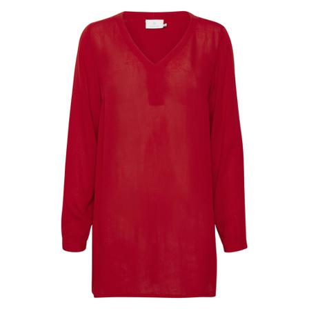 Kaffe - Stickade Tröjor & Koftor - Röd - Dam - Storlek: 2xl, Dam, Storlek: 2XL
