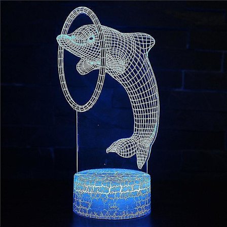 3D Illusion Lamp 7 Colors Optical Change Touch Light USB and Remote Control Art Deco Make A Romantic