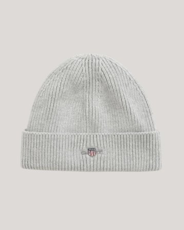 GANT SHIELD COTTON BEANIE Grå Mössor Kille - Kids Brand Store