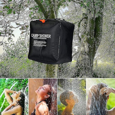 40L Dusjpose Bærbar Solvarmet For Utendørs Camping Reise Fotturer Klatring Hånd Vann Badeposer Utendørs Tilbehør