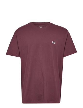 Ss Patch Logo Tee T-shirts Short-sleeved Burgundy Lee Jeans