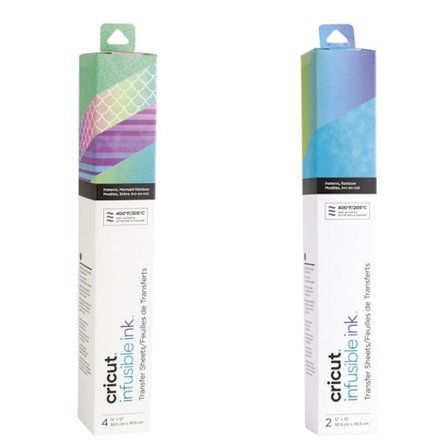 6 siirtoarkkia - Mermaid + Rainbow - 30,5 x 30,5 cm Cricut